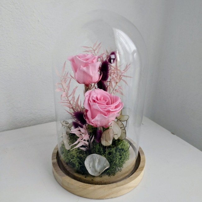 Eternelle sous cloche rose